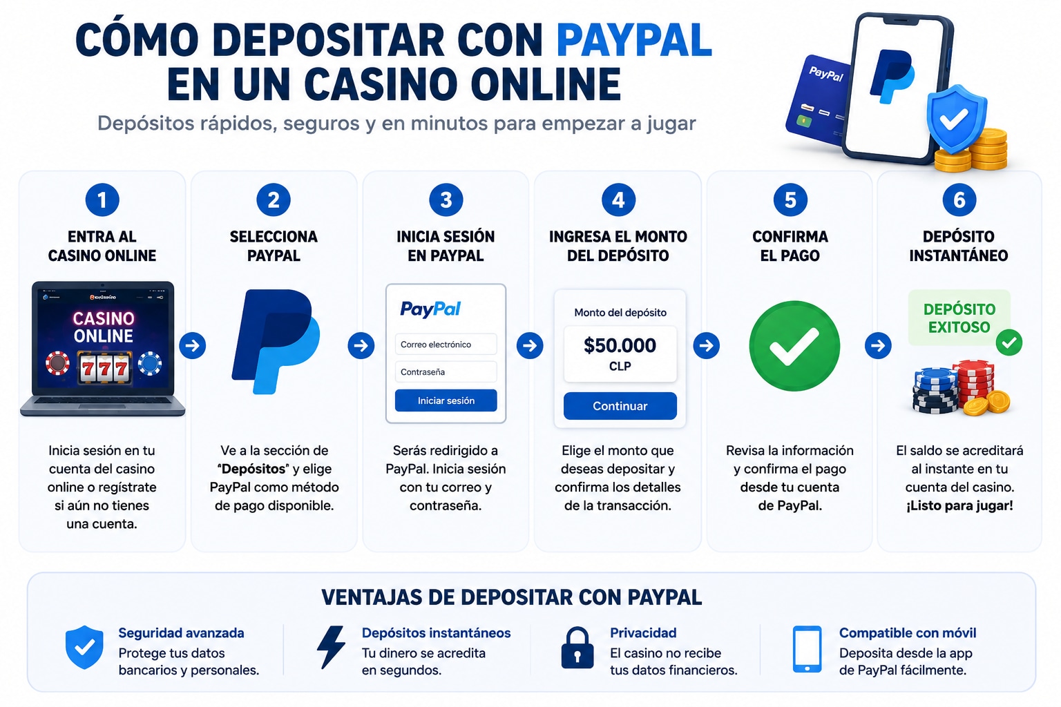 Casino PayPal en Chile 2026